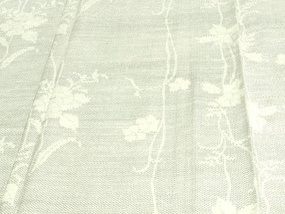 平和屋着物▽上質な紬 単衣 枝花文 正絹 逸品 DAAV9946sf