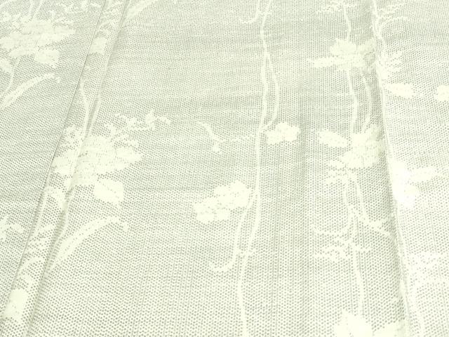 平和屋着物▽上質な紬 単衣 枝花文 正絹 逸品 DAAV9946sf
