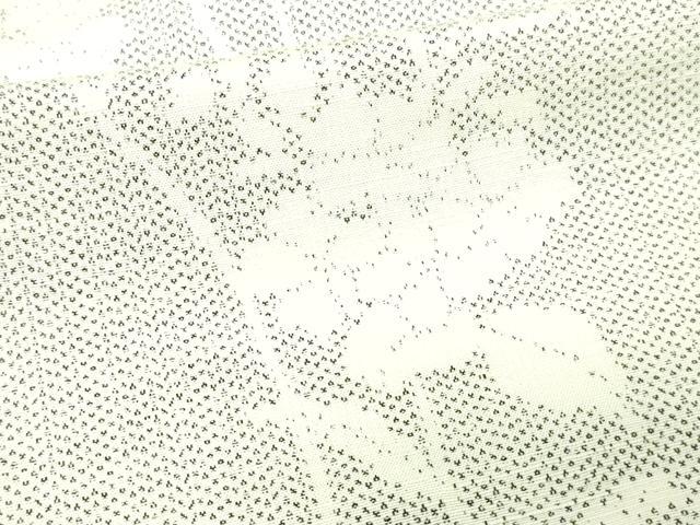 平和屋着物▽上質な紬 単衣 枝花文 正絹 逸品 DAAV9946sf