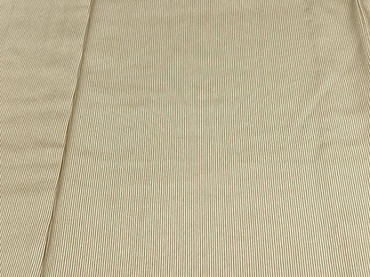 平和屋着物▽江戸小紋 単衣 縞 万筋 煎茶色×白色 正絹 逸品 DAAV9949sf