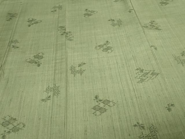 平和屋着物▽上質な紬 単衣 舞蝶文 正絹 逸品 DAAV9957sf