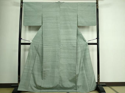 平和屋着物▽上質な紬 単衣 豆がら茶色 正絹 逸品 DAAV9958sf
