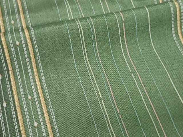 平和屋着物▽上質な紬 単衣 間道 正絹 逸品 DAAV9961sf