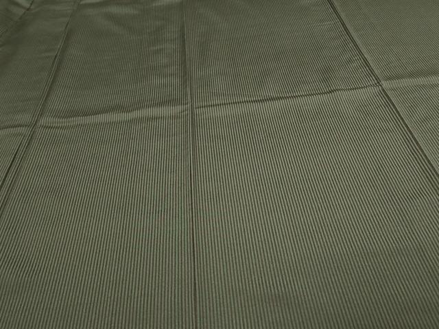平和屋着物▽上質なお召 単衣 縞 ロング丈 正絹 逸品 DAAV9964sf