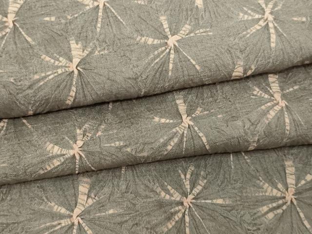 平和屋着物▽上質な紬 単衣 絞り 舞花文 正絹 逸品 DAAV9965sf