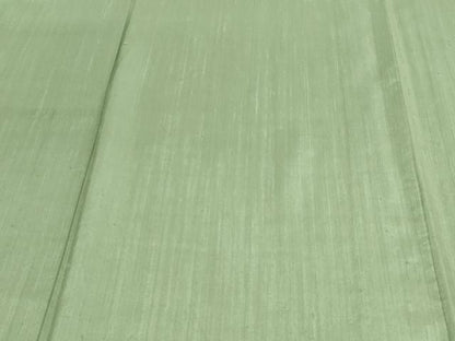平和屋着物▽上質な紬 単衣 山葵色 正絹 逸品 DAAV9966sf