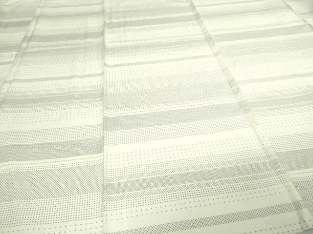 平和屋着物▽上質な紬 単衣 110亀甲 横段文 正絹 逸品 DAAV9967sf
