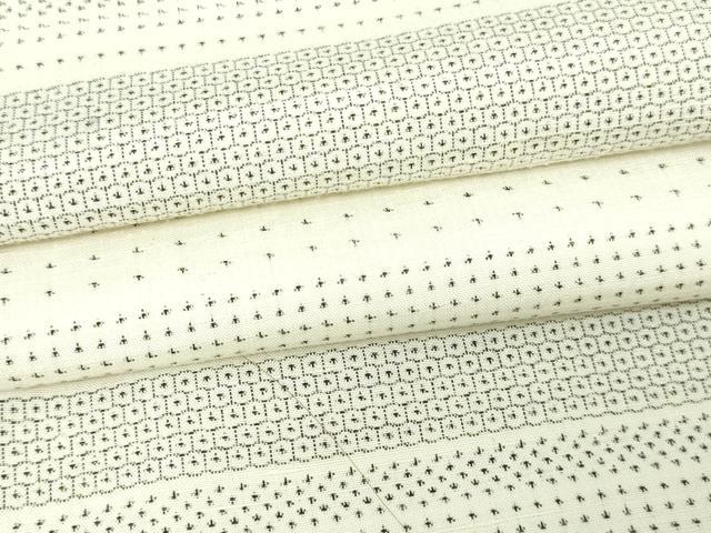 平和屋着物▽上質な紬 単衣 110亀甲 横段文 正絹 逸品 DAAV9967sf