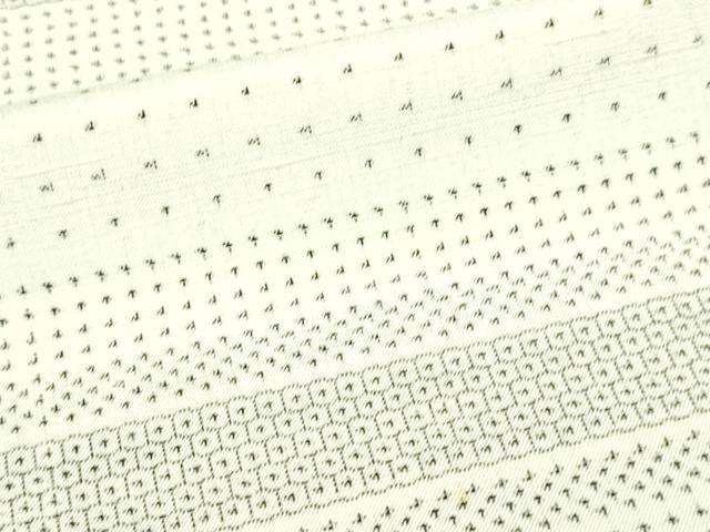 平和屋着物▽上質な紬 単衣 110亀甲 横段文 正絹 逸品 DAAV9967sf