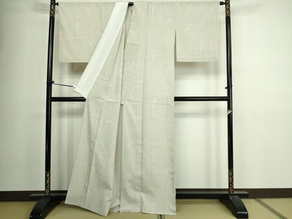 平和屋着物▽本塩沢　単衣　松文　正絹　逸品　 DAAV9970sf