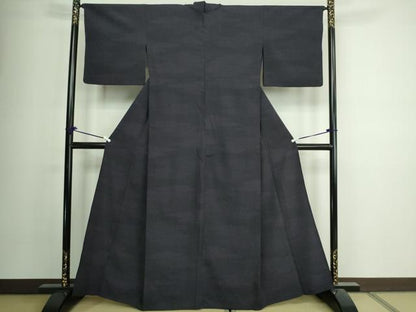 平和屋着物▽本塩沢 単衣 菱文 正絹 逸品 DAAV9972sf