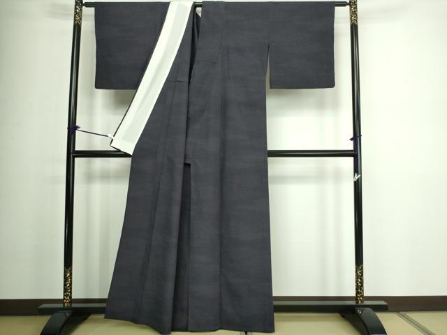 平和屋着物▽本塩沢 単衣 菱文 正絹 逸品 DAAV9972sf