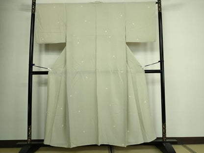 平和屋着物▽上質な小紋 単衣 舞葉文 金彩 正絹 逸品 DAAV9974sf