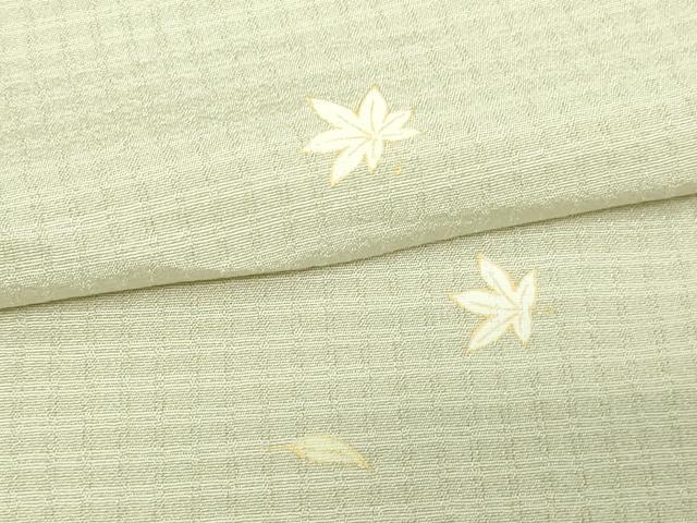平和屋着物▽上質な小紋 単衣 舞葉文 金彩 正絹 逸品 DAAV9974sf