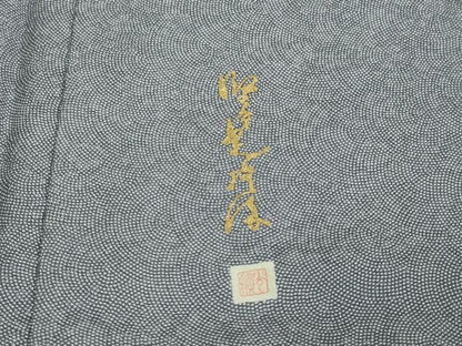 平和屋着物▽江戸小紋 彫士：住田双光・染士：服部光擴 単衣 鮫小紋柄 正絹 逸品 DAAV9986sf