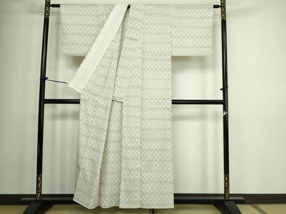 平和屋着物▽本塩沢 単衣 吉祥文 正絹 逸品 DAAV9987sf