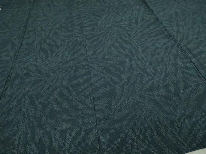 平和屋着物▽結城紬 単衣 草葉文 正絹 逸品 DAAV9991sf