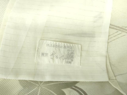 平和屋着物＊夏物 洗える最高級着物 ＜英＞はなぶさ謹製 小紋 絽 楓芝文 洗える着物 DAAW0280op
