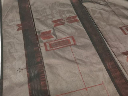 平和屋着物＊夏物　小紋　紗　幾何学文様　正絹　逸品　DAAW0286op