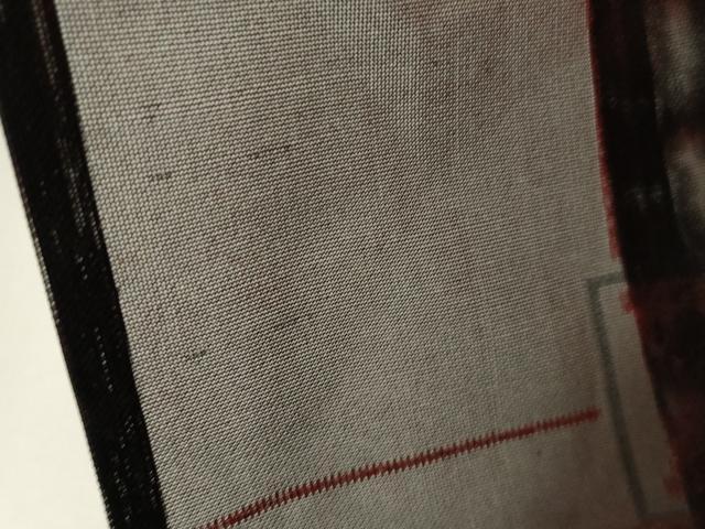平和屋着物＊夏物　小紋　紗　幾何学文様　正絹　逸品　DAAW0286op