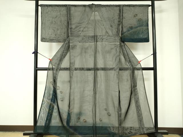 平和屋着物▽訪問着 無双 紗袷 紗×紗 雫 正絹 逸品 DAAW0300op