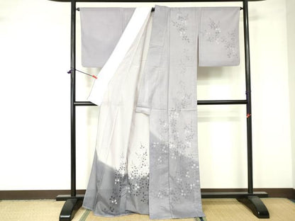 平和屋着物▽訪問着 無双 紗×紗 草葉文 正絹 逸品 DAAW0340op