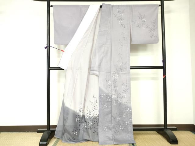 平和屋着物▽訪問着 無双 紗×紗 草葉文 正絹 逸品 DAAW0340op