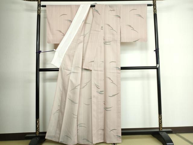 平和屋着物＊夏物 小紋 芝 洗える着物 未使用 DAAW0593op