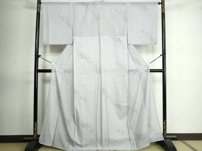 平和屋着物＊夏物　小紋　絽　萩　桔梗　洗える着物　DAAW0595op