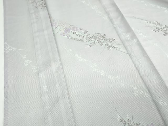 平和屋着物＊夏物　小紋　絽　萩　桔梗　洗える着物　DAAW0595op