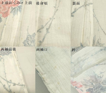 平和屋着物＊夏物 本場小千谷ちぢみ 牡丹 麻 逸品 DAAW0944op