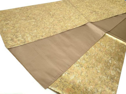 平和屋着物◎六通柄袋帯 霞文 引箔 正絹 逸品 DAAW1081qa