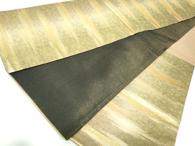 平和屋着物◎六通柄袋帯 箔散らし文 金糸 正絹 逸品 DAAW1084qa