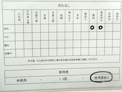 平和屋着物◎六通柄袋帯　孔雀羽文　銀糸　正絹　逸品　DAAW1124qa