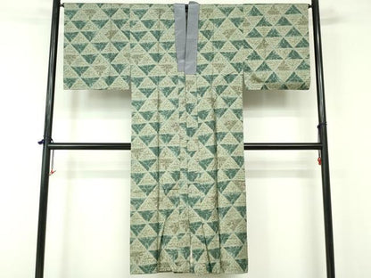 平和屋着物●男性 長襦袢 無双仕立て 鱗文 正絹 逸品 未使用 DAAW1296qa