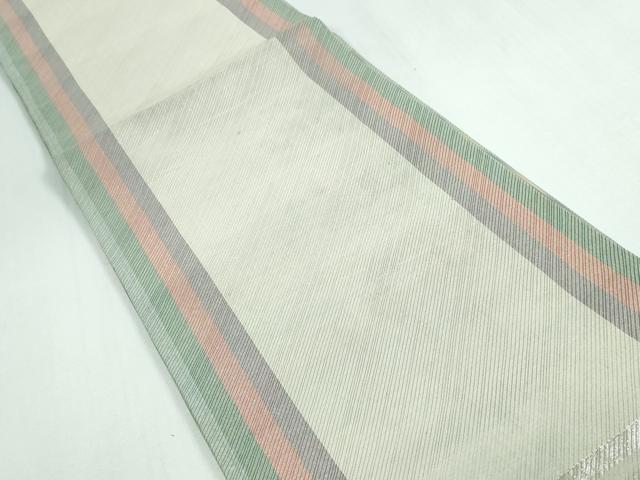 平和屋着物◎両面 六通柄袋帯 立波花蝶文 金銀糸 正絹 逸品 DAAW1334qa