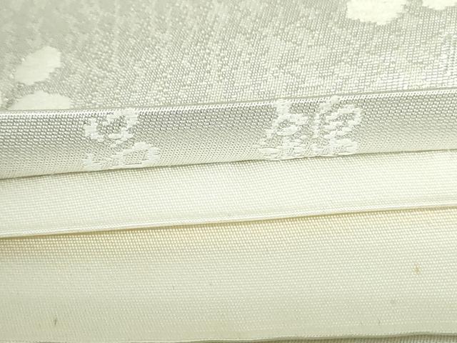 平和屋着物◎六通柄袋帯 唐織 上品錦 桐唐草文 銀糸 正絹 逸品 DAAW1345qa