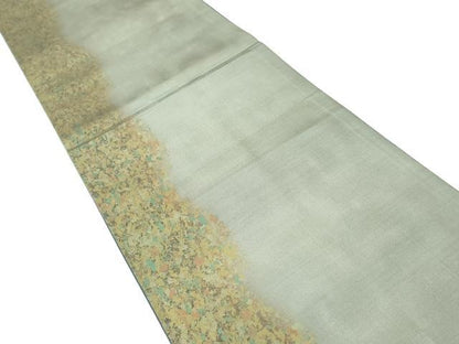 平和屋着物◎六通柄袋帯　霞文　引箔　正絹　逸品　DAAW1351qa