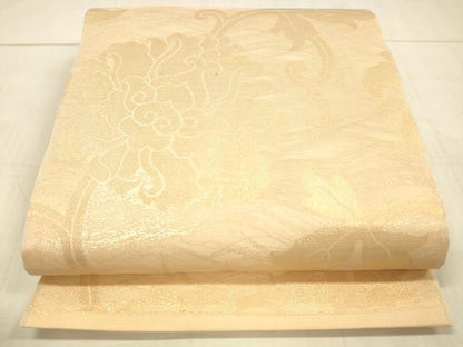 平和屋着物＊夏物　全通柄　本袋帯　草花文　金糸　正絹　逸品　DAAW1574cm