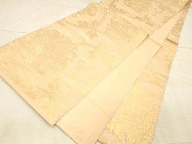 平和屋着物＊夏物　全通柄　本袋帯　草花文　金糸　正絹　逸品　DAAW1574cm