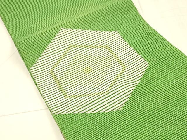 平和屋着物＊夏物 絽綴れ 八寸名古屋帯 亀甲花文 金銀糸 正絹 逸品 DAAW1722cm