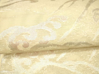 平和屋着物＊夏物　六通柄袋帯　立波文　銀糸　正絹　逸品　DAAW1760cm