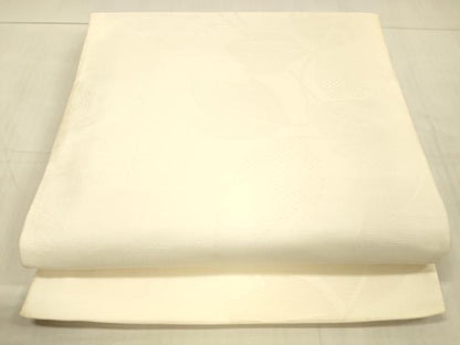 平和屋着物＊夏物 六通柄袋帯 草葉文 薄卵色 正絹 逸品 DAAW1762cm