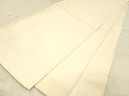 平和屋着物＊夏物 六通柄袋帯 草葉文 薄卵色 正絹 逸品 DAAW1762cm
