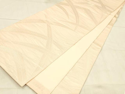 平和屋着物＊夏物 全通柄袋帯 草葉文 銀糸 正絹 逸品 DAAW1823cm