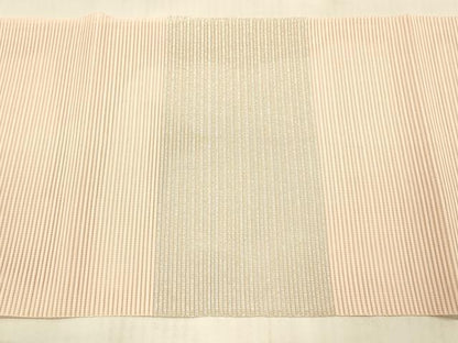 平和屋着物＊夏物 絽綴れ 八寸名古屋帯 幾何学文様 銀糸 正絹 逸品 DAAW1889cm