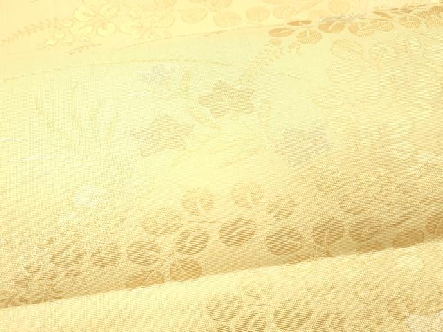 平和屋着物＊夏物 六通柄袋帯 草花文 桔梗 萩 金銀糸 正絹 逸品 DAAW1933cm