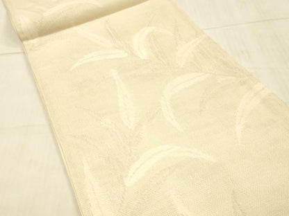 平和屋着物＊夏物 六通柄袋帯 草葉文 葦 銀糸 正絹 逸品 DAAW1934cm