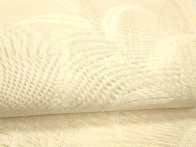 平和屋着物＊夏物 六通柄袋帯 草葉文 葦 銀糸 正絹 逸品 DAAW1934cm