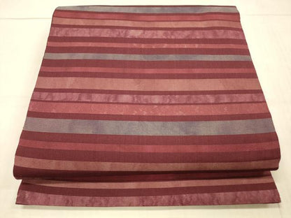 平和屋着物＊夏物 太鼓柄袋帯 横段文 正絹 逸品 DAAW1935cm
